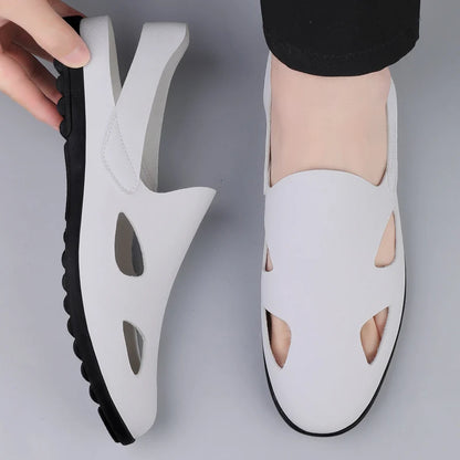 New summer general Doudou men's shoes outdoor lazy one-pedal men's daily casual leather shoes driving shoes