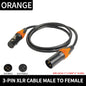XLR Microphone Cable 3-Pin Male to Female 50cm 1m 2m 3m 5m 10m Balanced Audio Cable for Mic Speaker Amplifier PA System