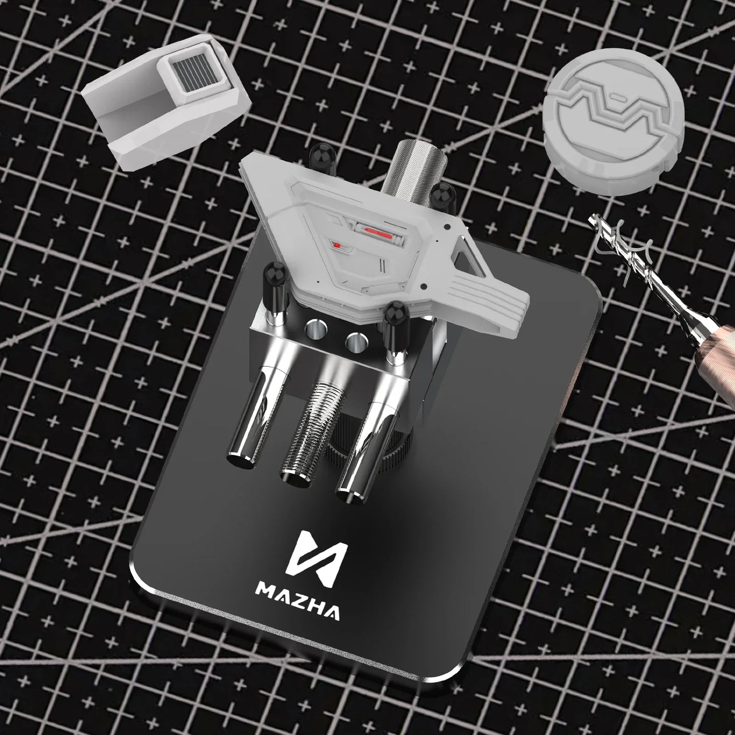 MAZHA T0010 2-in-1 Mini Portable Table Vise Compact Adjustable Clamp Precision Tool for Modeling Hobby DIY