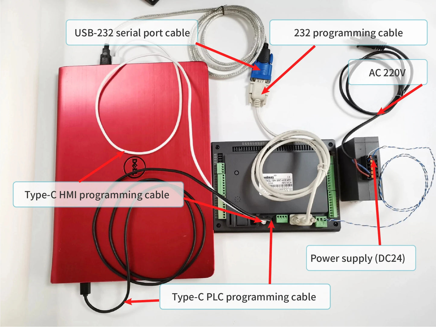 coolmay  4.3 inch plc all in one cost save HMI PLC All in one come with 4 AD Factory directly Sell Customization