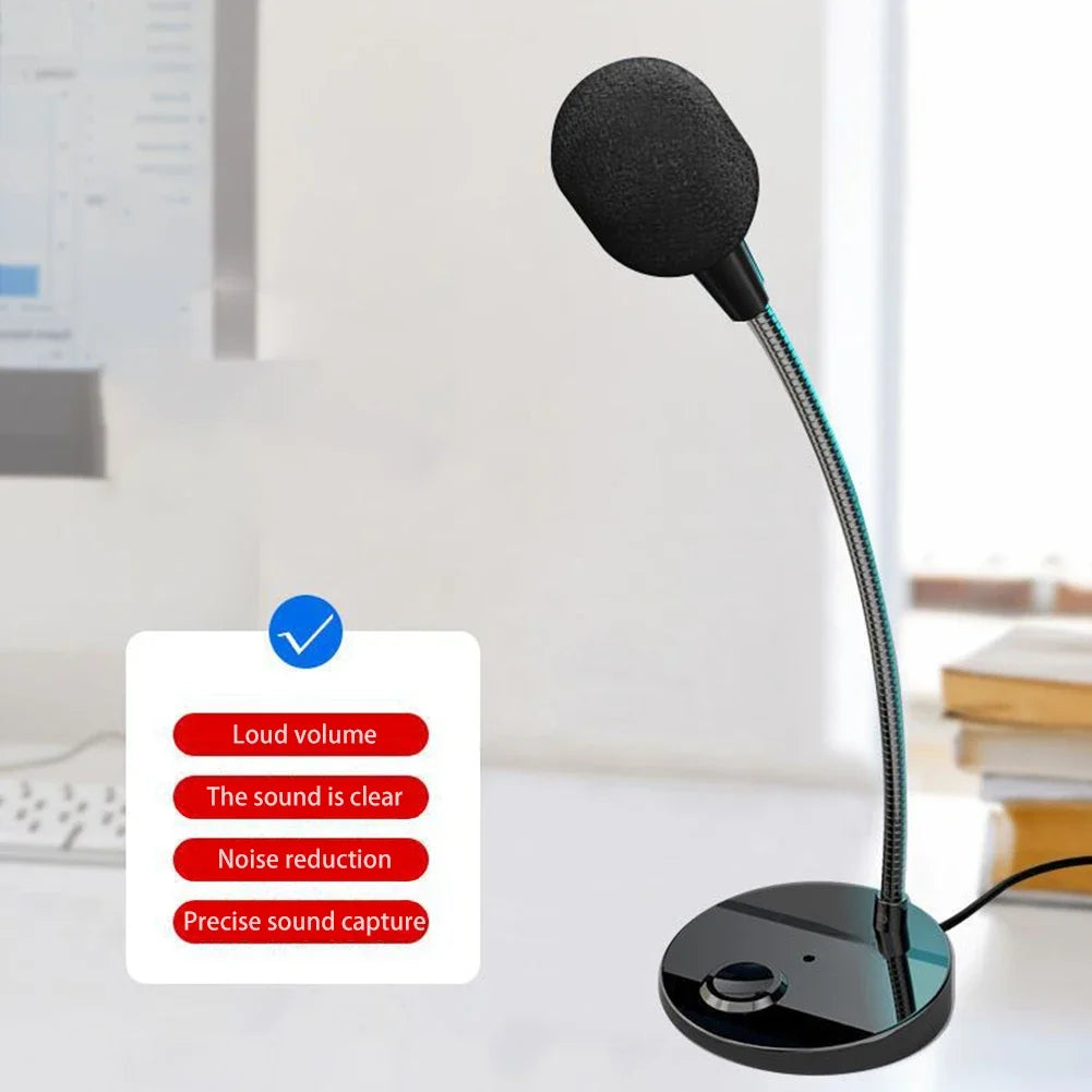 USB/3.5mm Jack Microphone Speech Speakers 3.5mm Plug Wired Desktop Microphones For PC Computer Laptop Notebook Loud Speaker