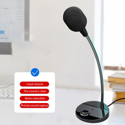 USB/3.5mm Jack Microphone Speech Speakers 3.5mm Plug Wired Desktop Microphones For PC Computer Laptop Notebook Loud Speaker