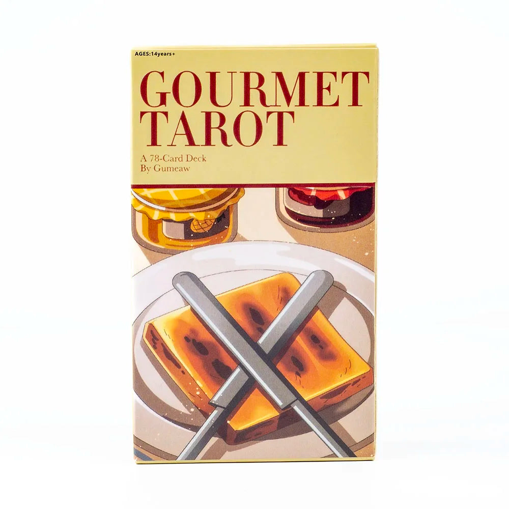 Gourmet Tarot 78-Card Deck Board Game for Family Parties and Group Gaming Precognition & Divination Oracle Set for Tabletop Fun