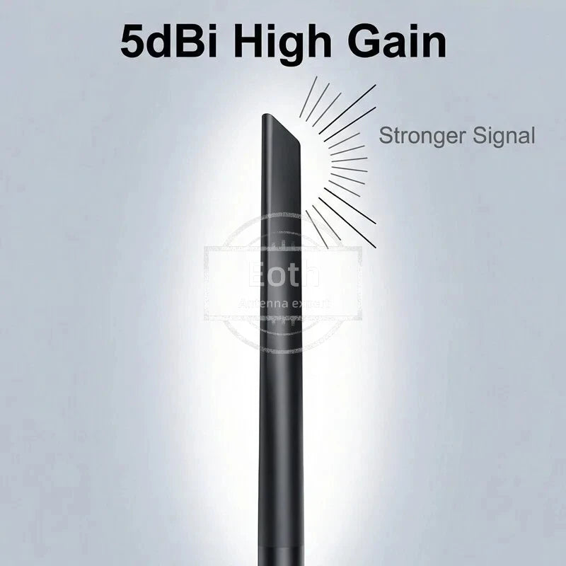 Eoth 5pcs 2.4GHZ rubber antenne Gain 5dbi SMA male px4 to SMA female extension cable for zigbee router meshtastic network largo
