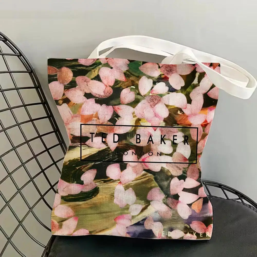 Fashion T-TED B-BAKERs Storage Bags Canvas Double-Sided Print Fashion Shoulder Tote Shopping Bag Gift Eco Handbags