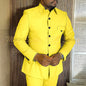 Safari Men's Suits For Business Elegant Single Breasted Blazer Lining 2 Piece Jacket Pants Outfits Regular Length Blazer