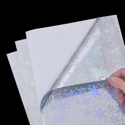 50pcs Custom Die Cut Vinyl Holographic Stickers Personalized Party Cutout Shiny Business Labels Decal Wedding Packing Decoration