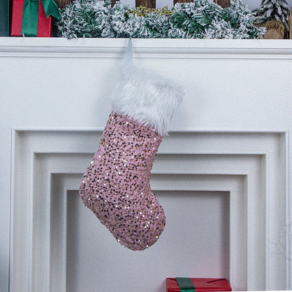 Christmas stocking festival decorations sequins 26-letter Christmas tree ornaments gift bag socks hotel party supplies