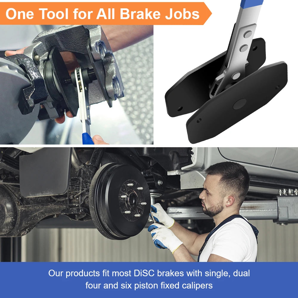 Caliper Spreader Tool Car Ratchet Brake Piston Press Brake Caliper Wrench Single Twin Quad Pistons Install Tool