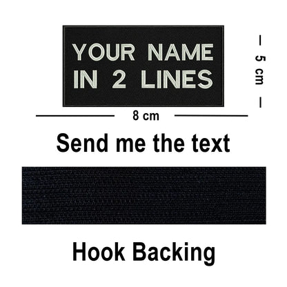 Custom Big Size Patches Personalized Name Embroidered Patch Stripes Badge Emblems Iron On Or Hook Loop Applique For Clothes