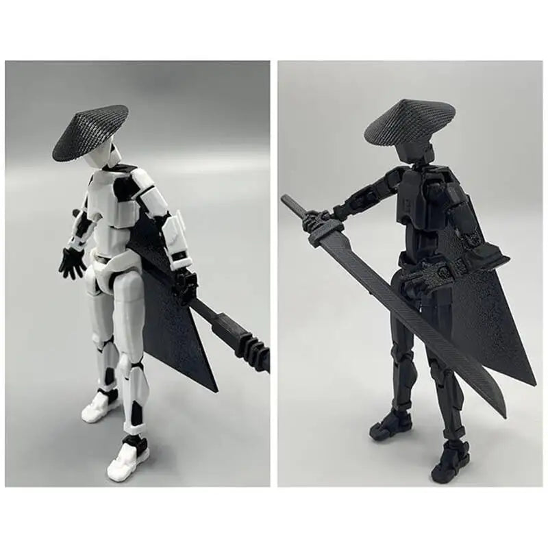 13 Action Figure Set 3D Printed Multi-Jointed Movable T13 Lucky13 Dummy Mobile Robot Desktop Decorations for Game Lovers Toy