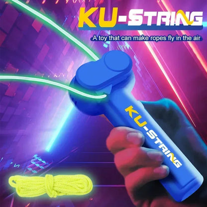 Launcher Loop Rope Toy Rope Launcher Zip String Handheld Adjustable Speed Luminous Rope Lasso Kids Adult Fun Game Toys Gift
