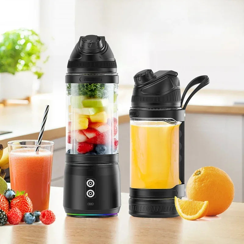 Portable Juicer Blender 700ML USB Rechargeable 6000mAh ice crusher Fresh juice Fruit Milkshake Smoothie for kitchen Outdoor