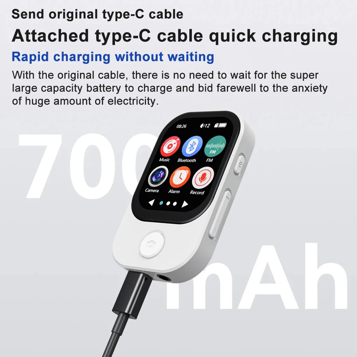MP3 Player HiFi 2026 New Bluetooth 5.3 Sports Sound Music Walkman with Camera for Photos Built-in FM Radio Voice Recorder