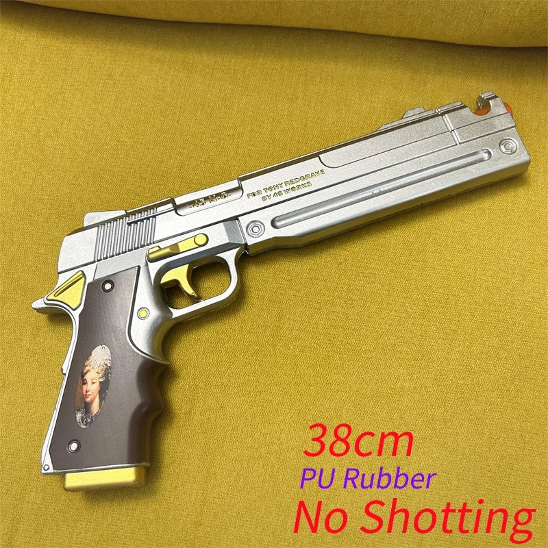 OW Gun Cosplay Angela Ziegler Mercy Angel Shock Gun Prop Weapons Model Safety PU Rubber Model Halloween No Shooting