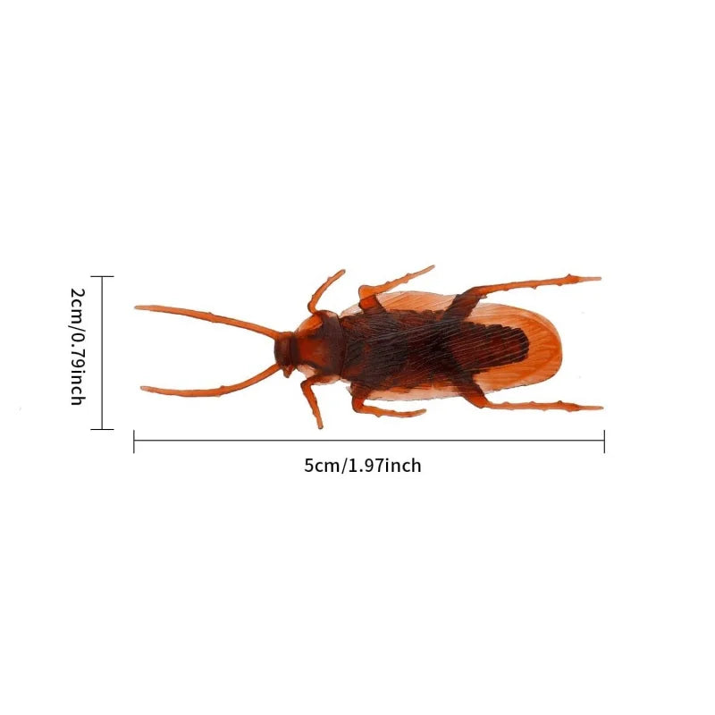 10/50pcs Realistic Plastic Cockroach Simulation Fake Cockroach Insect Spoof Toy Fake Bug Scary Horror Novelty Fun Halloween Gift