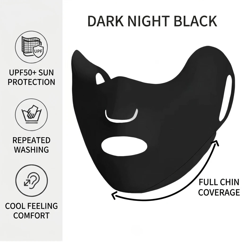 UPF50+ Ice Silk Sun Protection Face Mask Cool Breathable Lightweight for Outdoor Running Golf Summer Sports Women Men