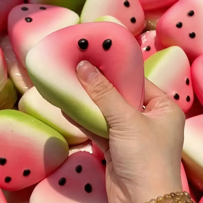 Pink Green Watermelon Squishy Squeeze Fidget Toy Super Soft Playful Texture Stress Anxiety Relief Sensory Toy Birthday Gift