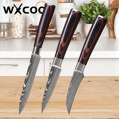 WXCOO Boning Knife Professional Kitchen Knives Stainless Steel Knife Paring Cooking Knives Fruit Peeling Meat Cleaver Knife