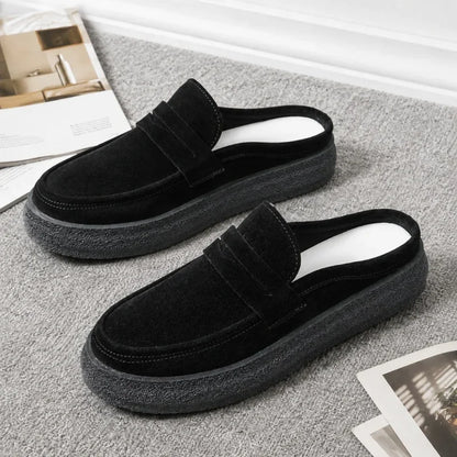 Summer Half Shoes Man Lazy Shoes Comfortable Soft Loafers For Men Moccasins Slip-on Mules Men's Casual Shoes Platform Slippers