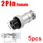 5pcs GX16 2/3/4/5/6/7/8/9/10Pin 16MM Male Female Circular Aviation Connector Plug Socket Screw Panel Mount Connector