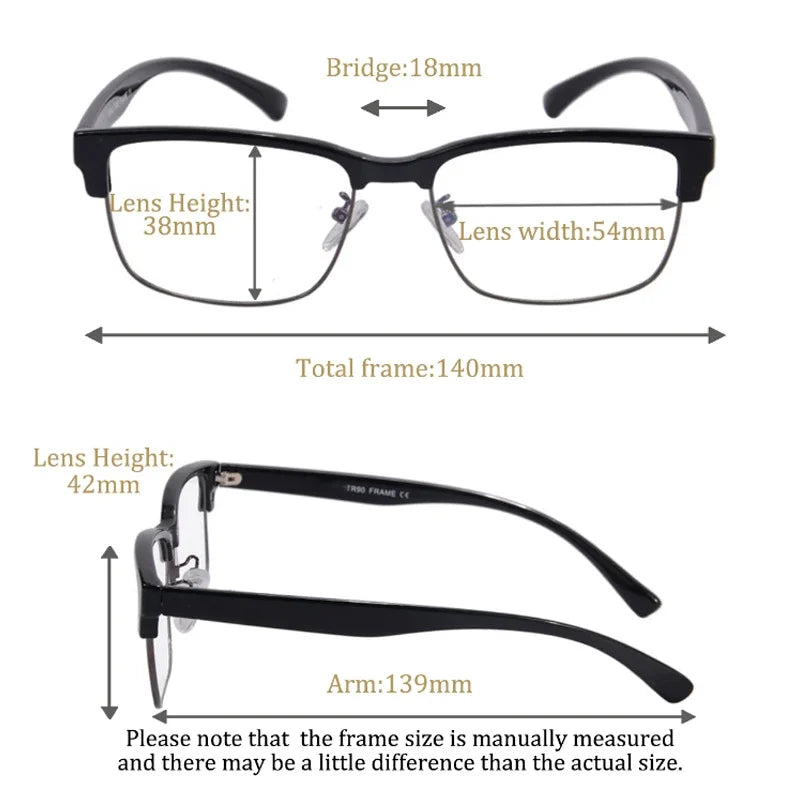 Men's Glasses Multifocal Progressive Reading Glasses Men Women Reader Presbyopia Hyperopia Eyeglasses Diopter Eyewear Spectacles