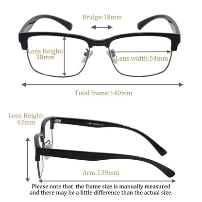 Men's Glasses Multifocal Progressive Reading Glasses Men Women Reader Presbyopia Hyperopia Eyeglasses Diopter Eyewear Spectacles