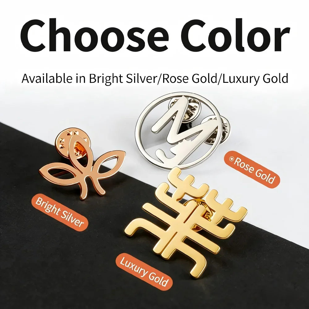 Custom patterned brooches, company badges, custom logo brooches, enjoy high discount offers in the wholesale field