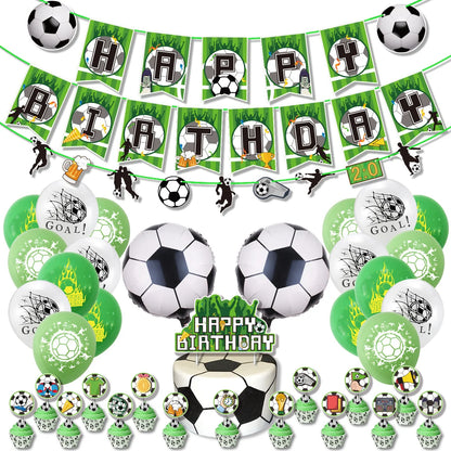 Football Birthday Decoration Party Supplies Tableware Balloons Set Candy Gift Boxes Football Birthday Gifts Kids Birthday Favors