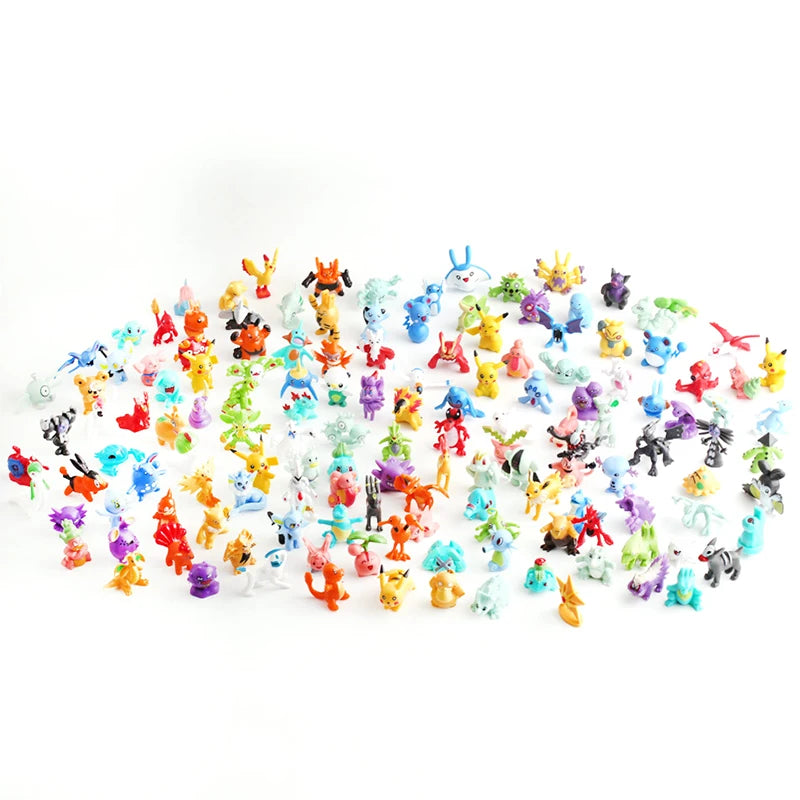 144 Style Pokemon Figure Toys Anime Pikachu Action Figure Model Ornamental Decoration Collect Toys For Children's Christmas Gift