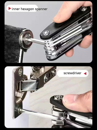 16-in-1 Hexagon Wrench & Screwdriver Set - Multi-Functional Portable Tool Kit for Motorcycle, Bicycle & Furniture Maintenance