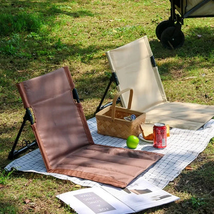 1pc Foldable Camping Chair Outdoor Garden Park Single Lazy Chair Backrest Cushion Picnic Camping Folding Back Chair Beach Chairs