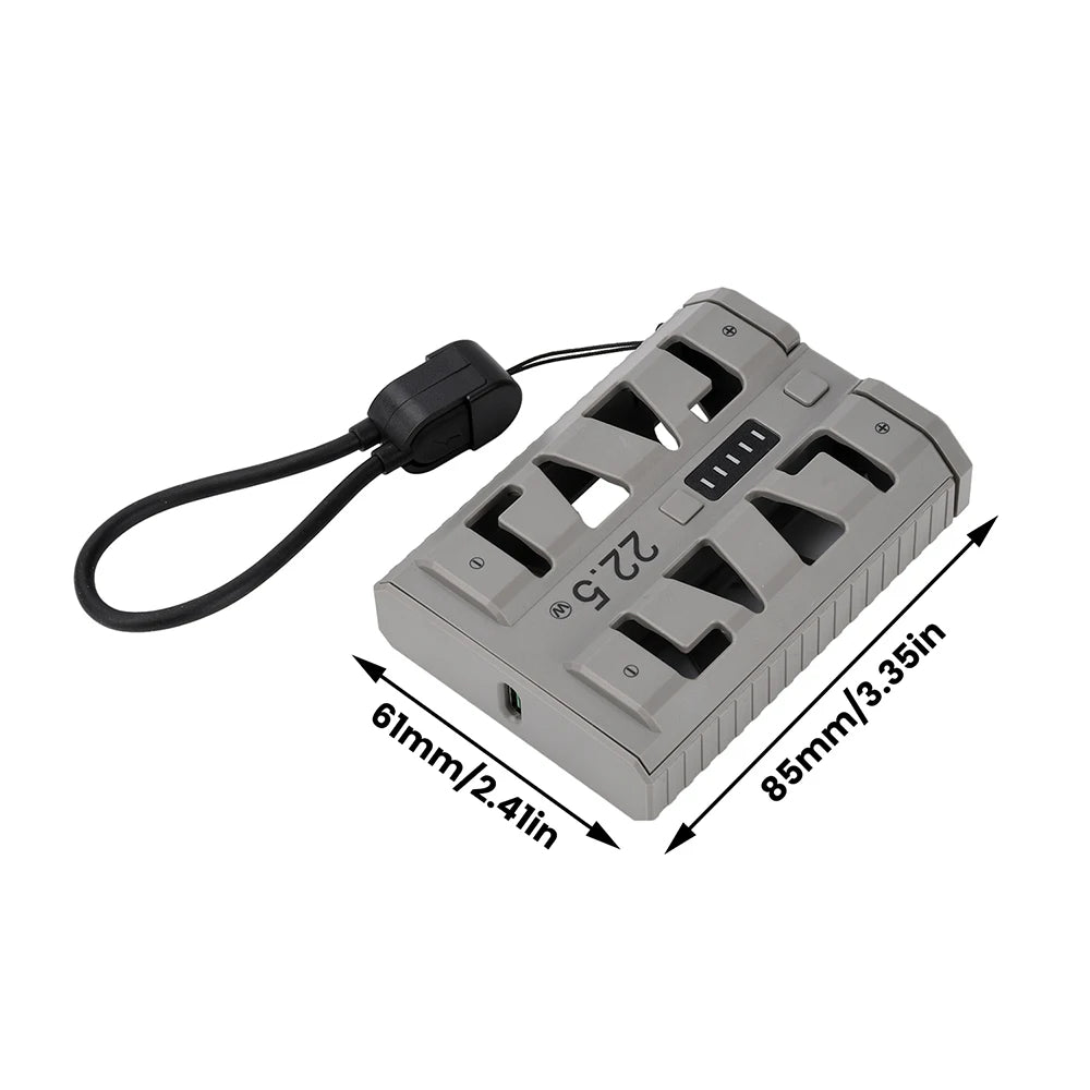 2x 21700 Power Bank Box DIY Kit 22.5W Fast Charging Dual Mode Battery Case One-Click Battery Swap Phone Charging Not Batteries