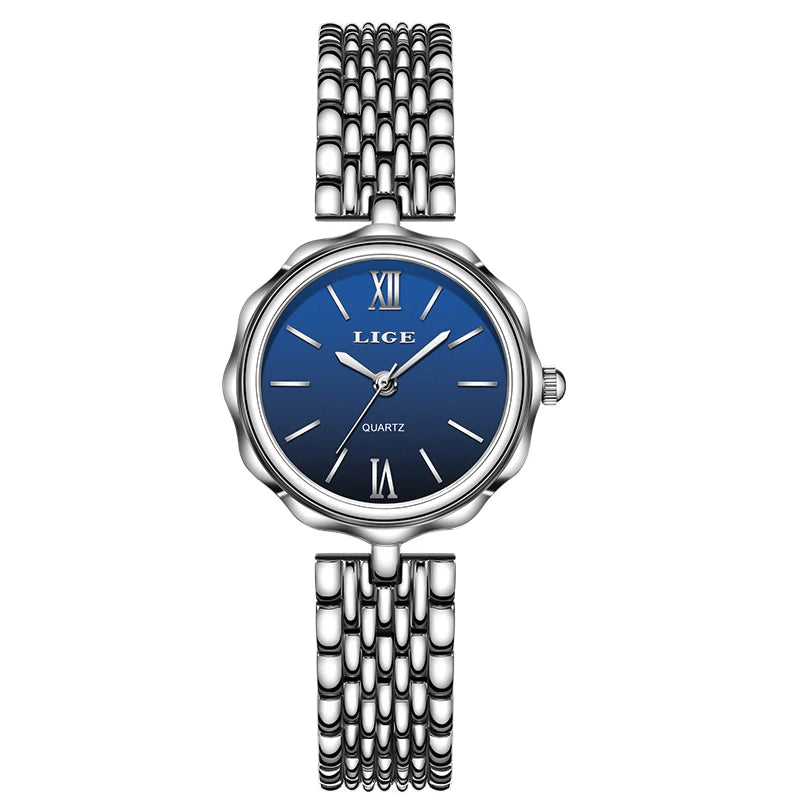 LIGE Quartz Women Watches Fashion Elegant Bracelet Watch For Women Luxury Creative Steel Waterproof Watch Femme Relogio Feminino