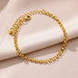 Stainless Steel Imitation Pearl Anklets for Women Gold Color Chain Ankle Bracelet Anklet Summer Beach Jewelry Accessories Gift