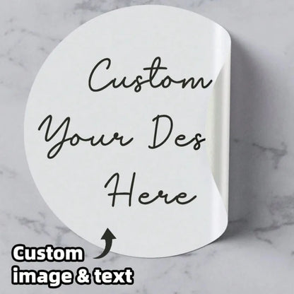 1/60/120pcs  Custom Round Waterproof Custom Stickers,  Personalizable with Logo/Image/Text, for Any Occasion