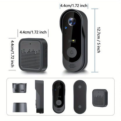 Tuya WiFi inteligentny dzwonek wideo do domu, zewnętrzna dwukierunkowa kamera HD do drzwi, 1080P, obsługa kart SD, przechowywanie w chmurze, wodoodporny
