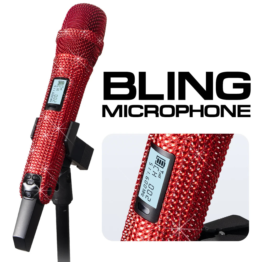 Diamond Microphone Customized for Singers G-MARK SKM9000 Wireless Karaoke Mic Adjustable Frequency Party Show Teaching Wedding
