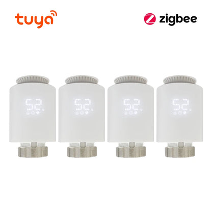 Tuya Zigbee Thermostatic Valve Radiator Zigbee Thermostat Smart Thermostatic Radiator Valve Head Temperature Controller Alexa