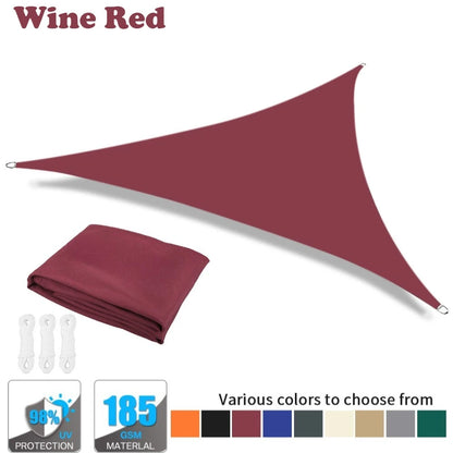 Triangle Sun Shade Sail Canopy UV Block Sun Shelter with Fixing Kits for Outdoor Patio Pool Beach Backyard Garden Sunscreen Tent