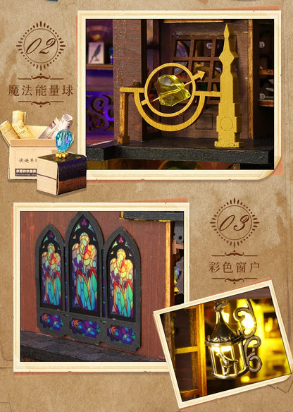 DIY Miniature Magic Treasure House Book Nook - Handcrafted 3D Puzzle, Creative Christmas Halloween Black Friday Gift Idea