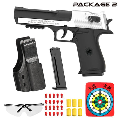 Tactical simulation toy gun model, shell ejection soft foam dart launcher, manually operated launcher