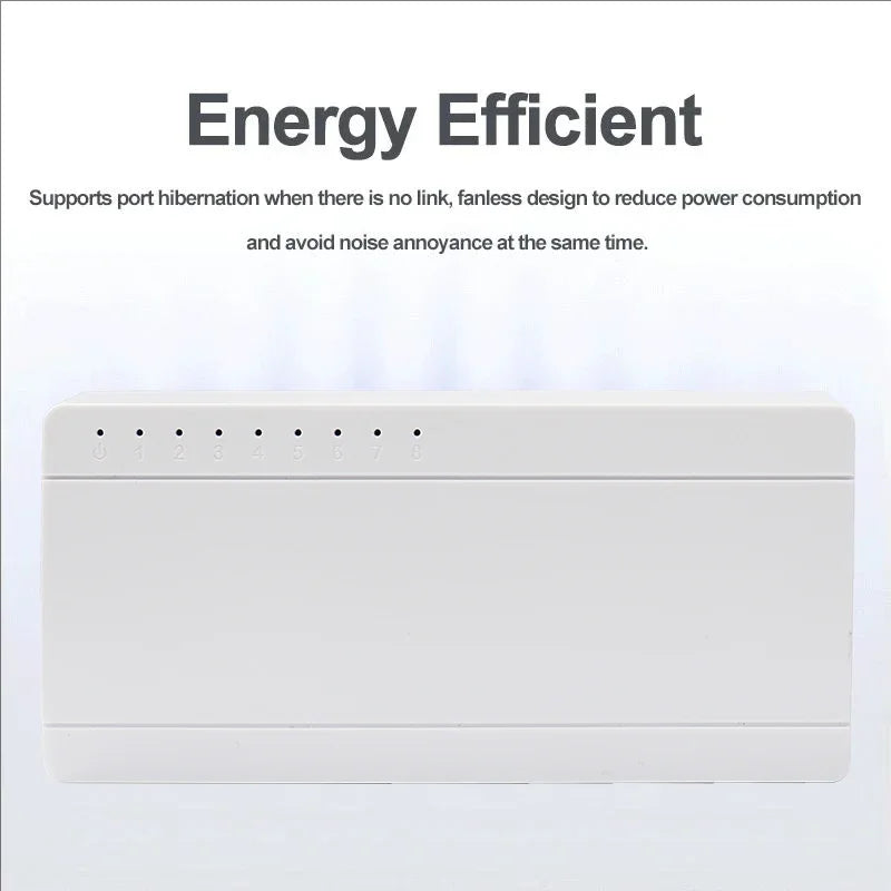 8 Port Gigabit Ethernet Switch10/100/1000Mbps Desktop Network Switch, Plug & Play, Auto MDI/MDIX, RJ45 LAN Hub for Home Office
