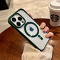 Luxury Transparent Magnetic Case For iPhone 16 15 14 13 12 11 Pro Max Plus For Magsafe Wireless Charge Shockproof Bumper Cover