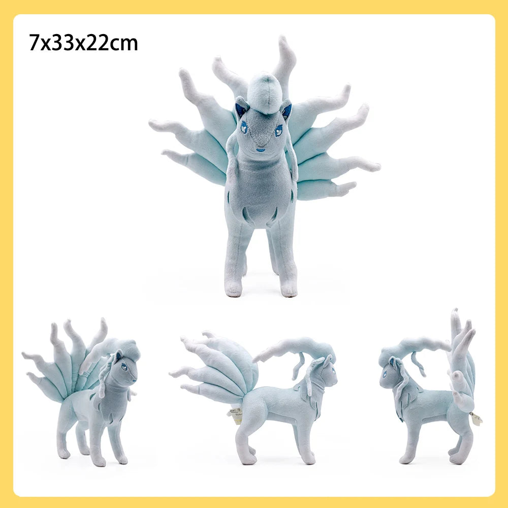 Alolan Ninetales Vulpix Pokemon Plush Toy Eevee Raichu Gardevoir Gallade Lapras Anime Game Role Soft Stuffed Peluche Dolls Gifts