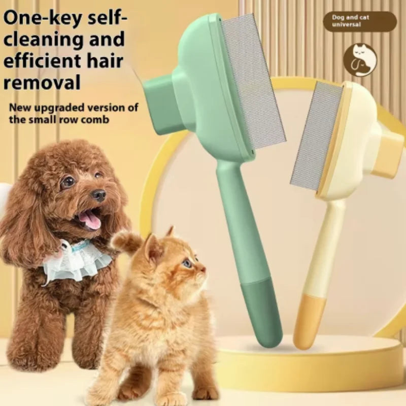 Dog Comb Pet Hair Remover One Button Dogs Brush Self-cleaning Cat Brush Massage Combs for Dog Grooming Brushes for Pet Products