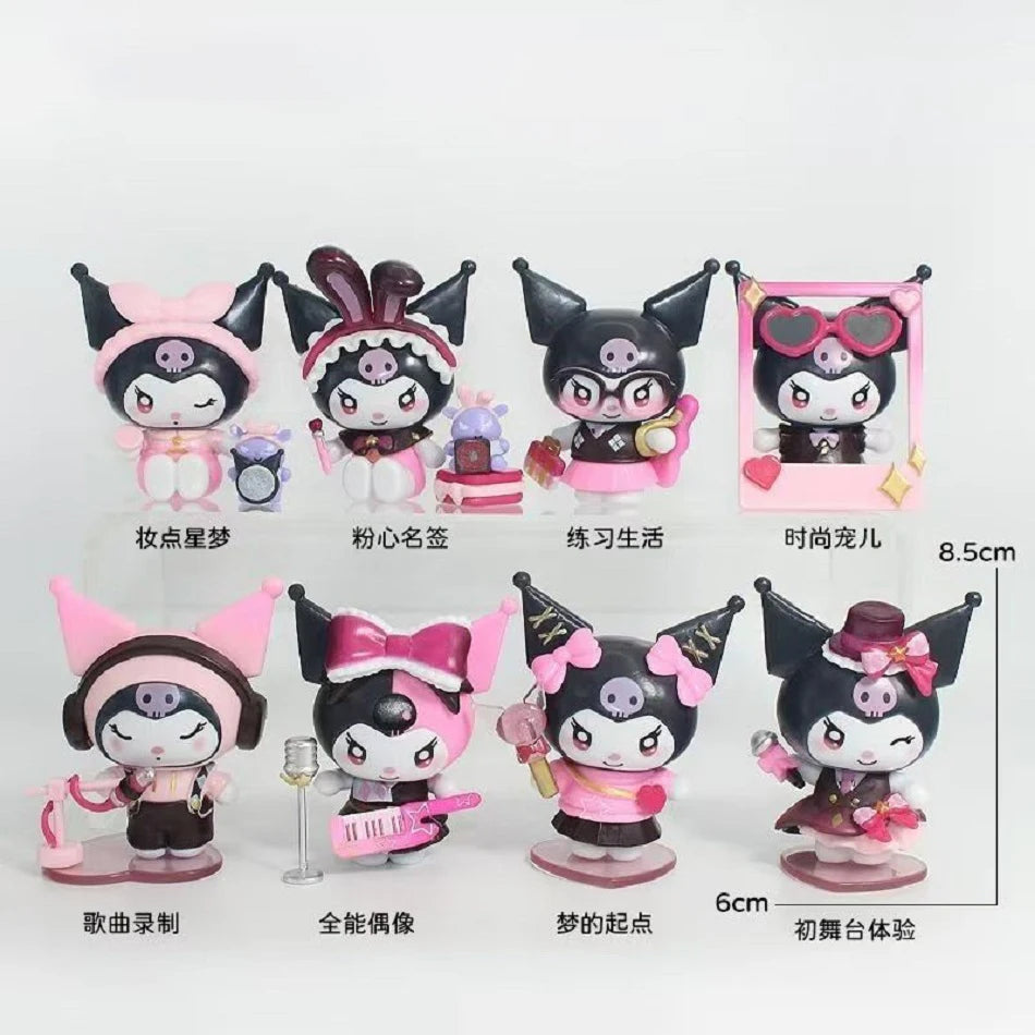 Sanrio Kuromi Sparkling Idol Series Cartoon Blind Box Toy Creative Personalized Desktop Ornaments Statue Model Surprise Gift Box