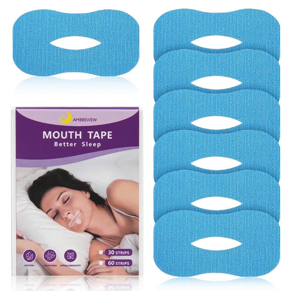 10/30Pcs Anti-Snoring Stickers Night Sleep Children Adult Lip Nose Breathing Improving Patch Mouth Correction Orthosis Tape