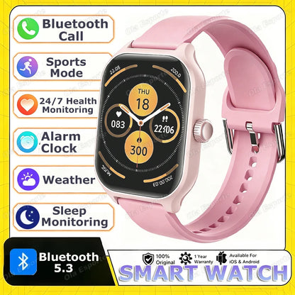 2026 New Men's Smart Watch Women's Gift Heart Rate Blood Oxygen Sports Fitness Watch Electronics Bluetooth Call Smartwatch HW12
