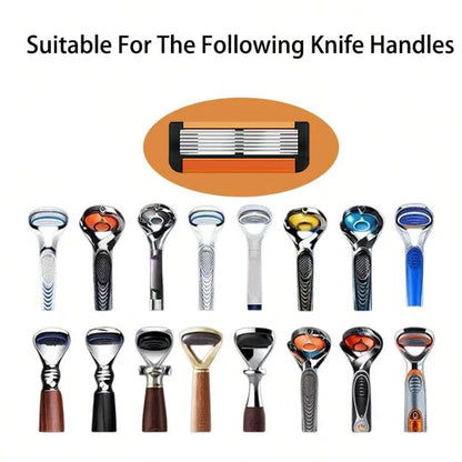 Gift Free Handle 6 Layers Razor Blade High Quality Men Safety Razor 6-Layer Germany Stainless Steel Shaving Blades Manual Shaver